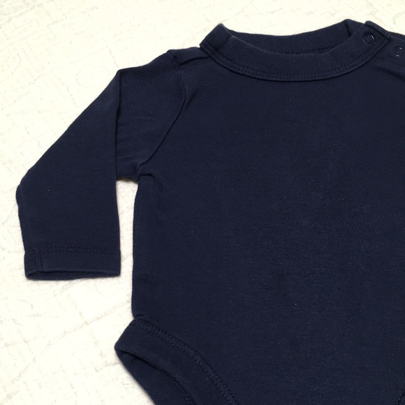 0-3m (6/$20) Navy Long-Sleeved Bodysuit by Old Navy - Picture 3 of 11